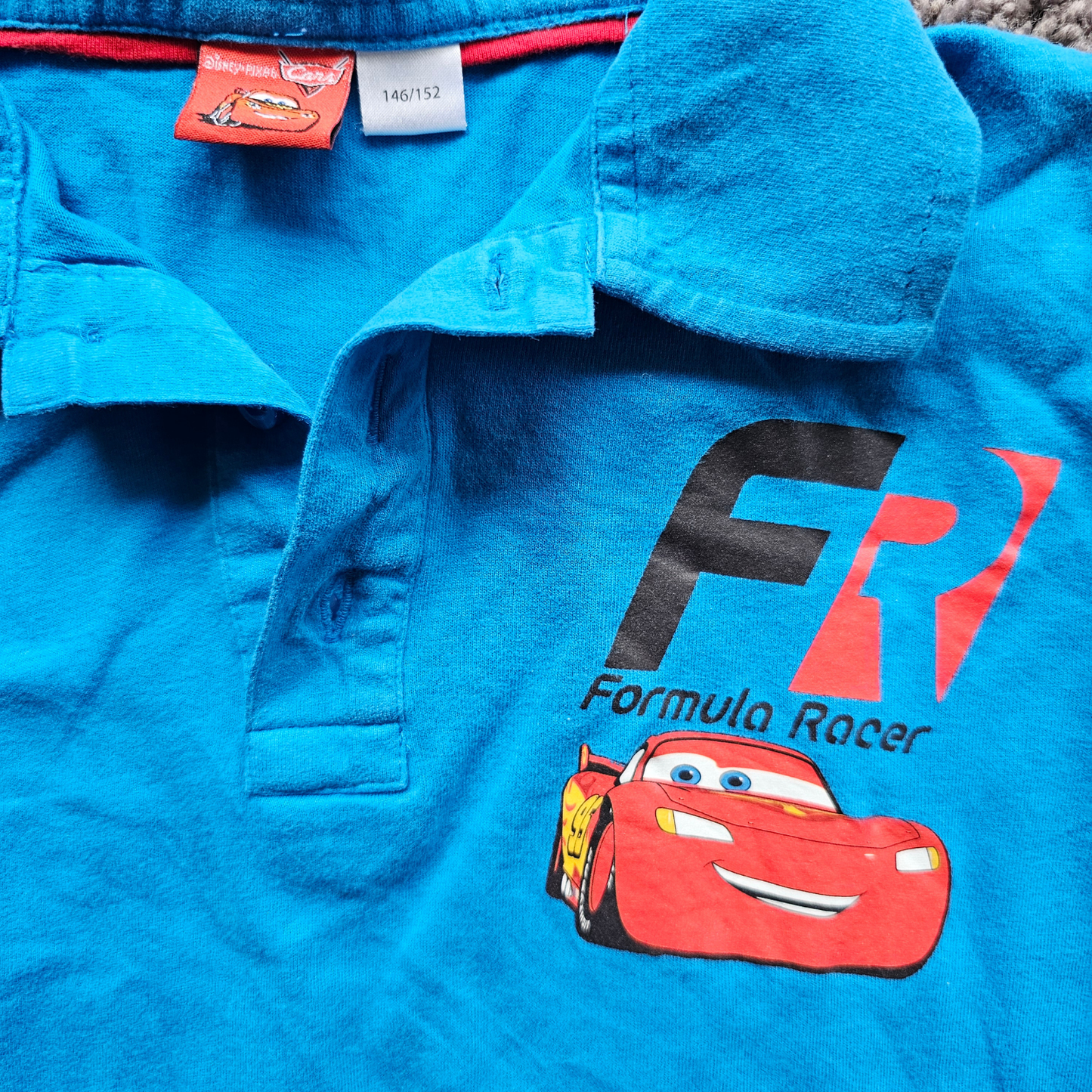 Disney Pixar Cars Blue Collared Shirt (Sz 8)