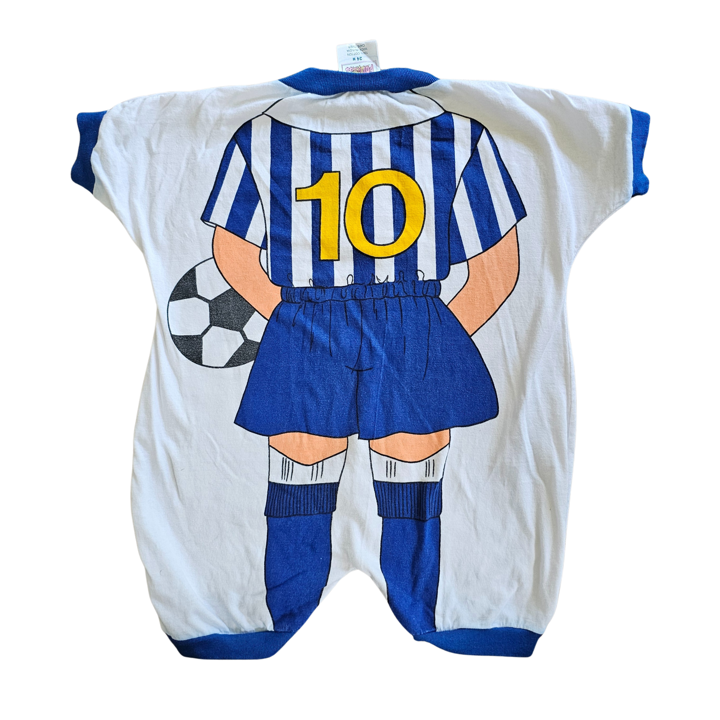Vtg Body Character Romper Soccer Champ (Sz2 / 18-24m) *FLAW*