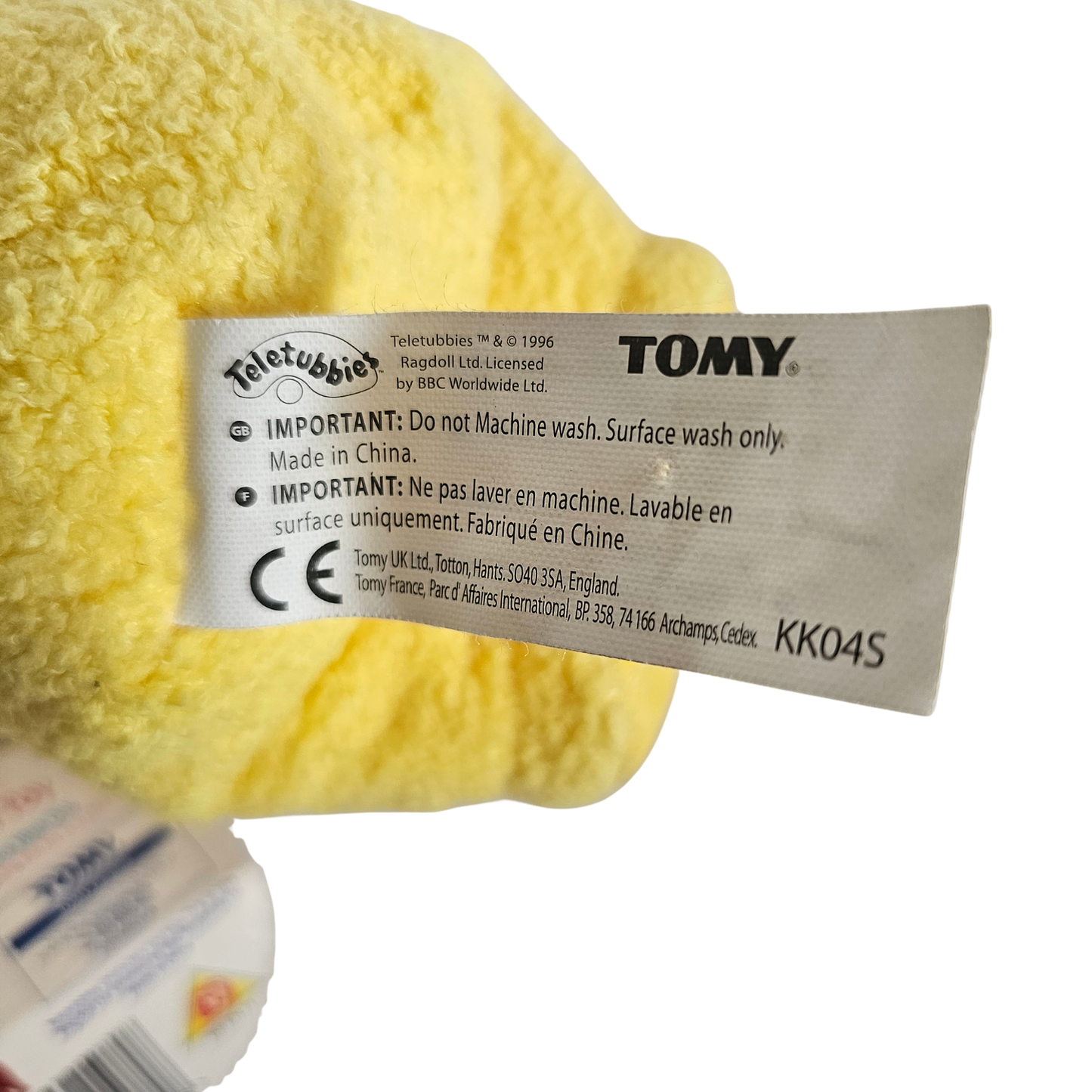 Vtg TOMY Teletubbbies Laa-Laa My First Bean Toy (1996)