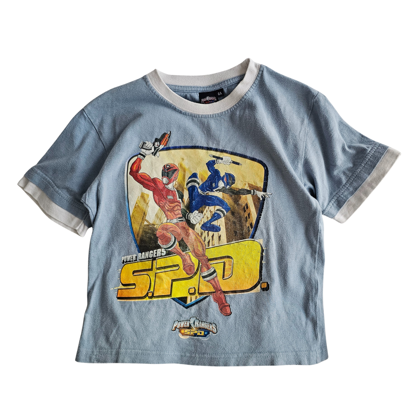 Y2K Power Rangers SPD Red and Blue Ranger Tee (2009) (Sz 6/7)