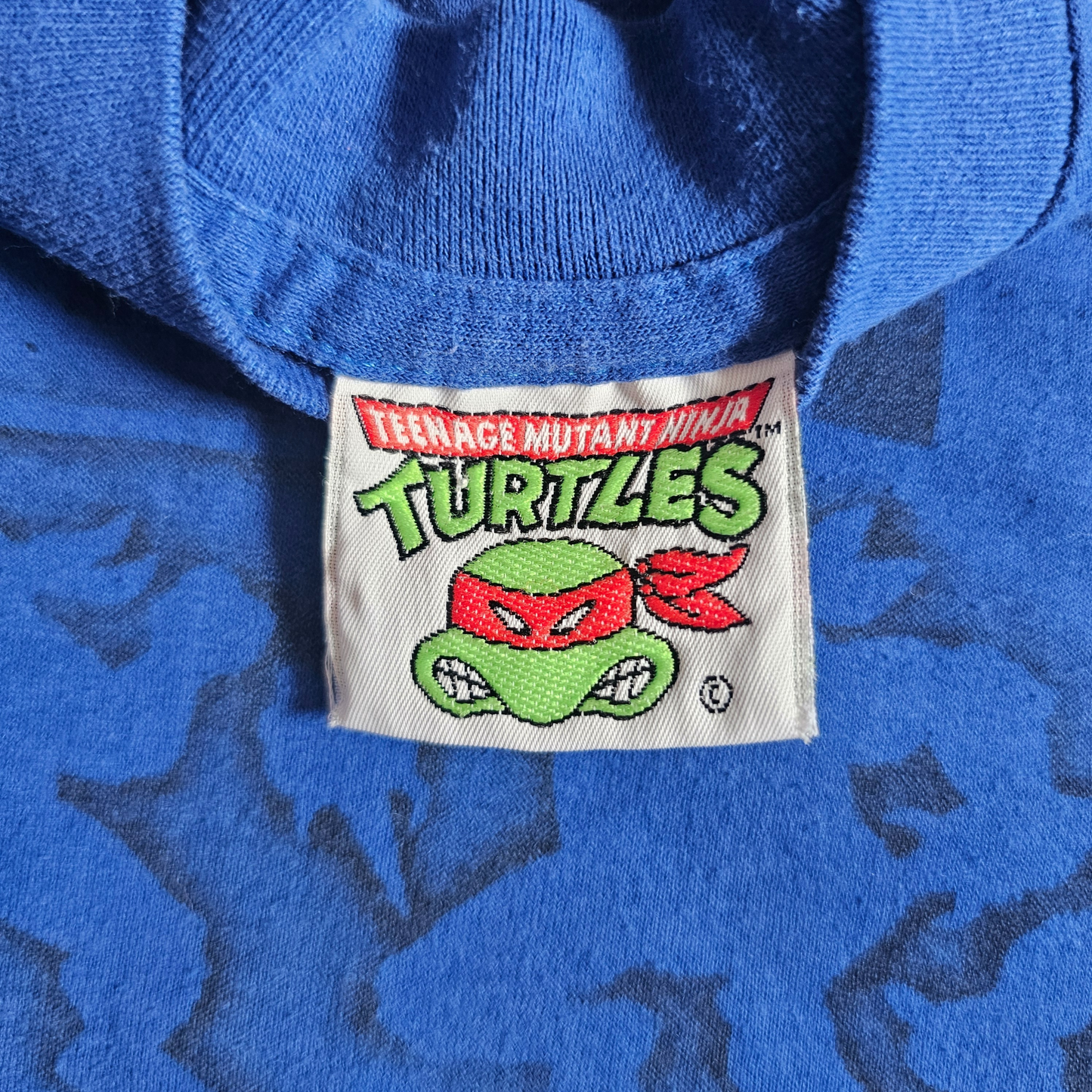 Vtg TMNT Graffiti Stencil AOP Style Shirt (Sz 6/7) (~90s)