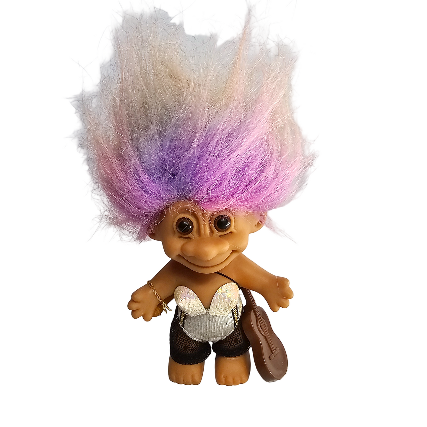 🔐 Vtg *RARE* Madonna w/ Mic & Guitar Russ Troll Doll