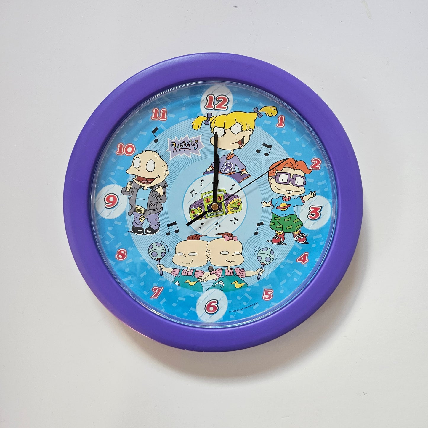 Vtg Rugrats Talking Wall Clock (1999)