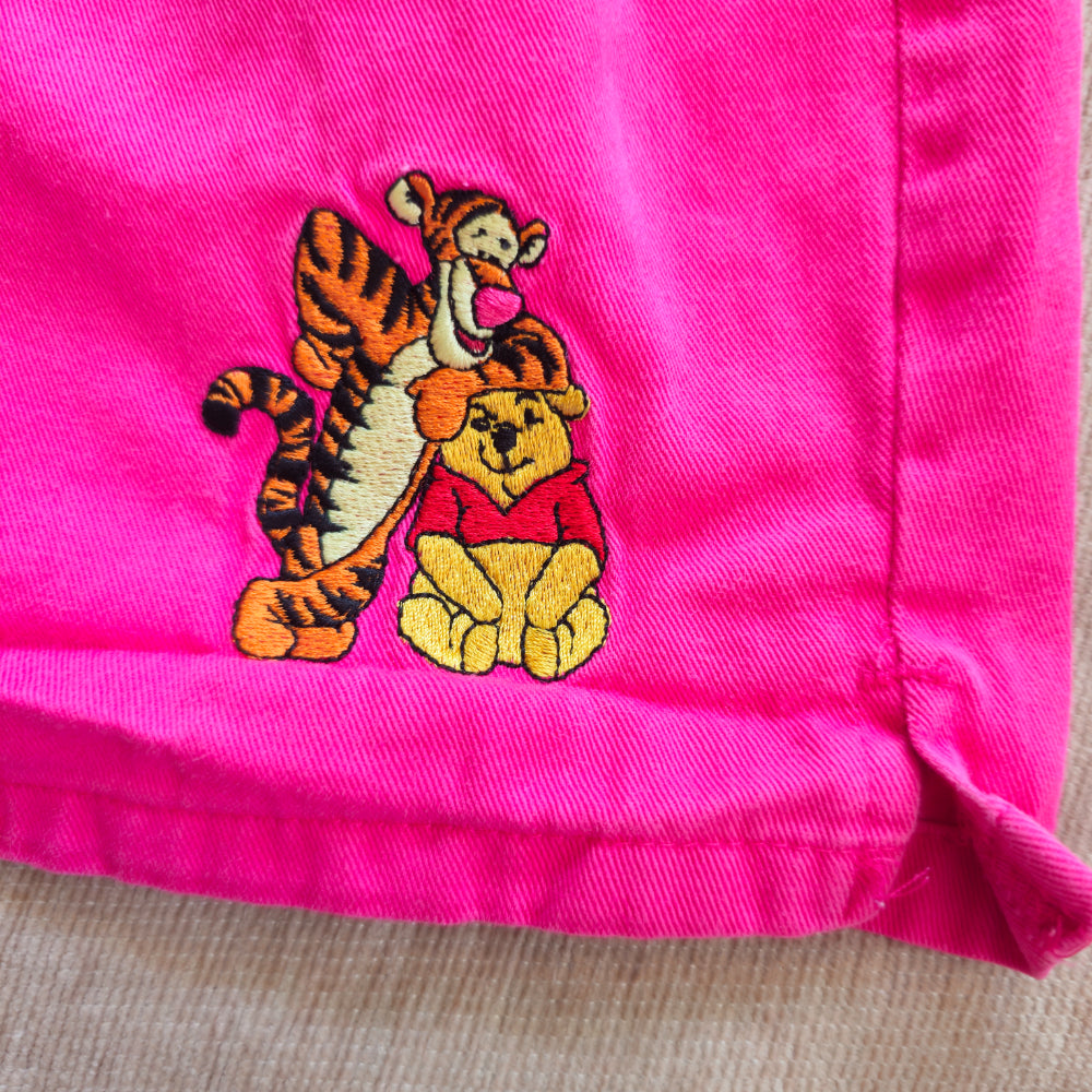 Vtg Winnie the Pooh Pink Shorts (Sz 6-8) (~90s)