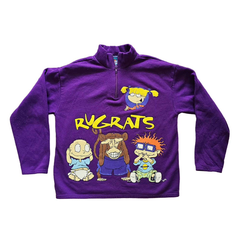 Vtg Rugrats 'See, Speak, Hear No Evil' Quarter Zip (Sz 8/10) (1998)