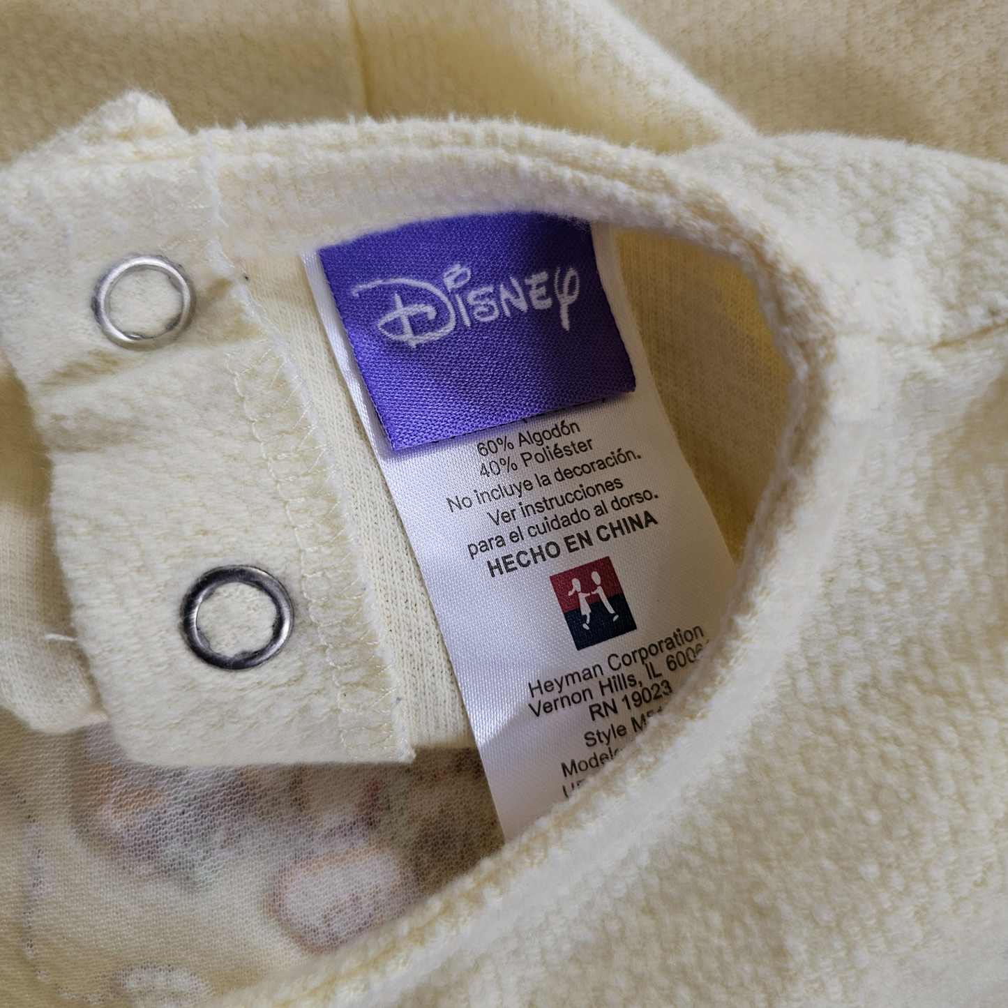 Disney Winnie-the-Pooh Yellow Romper (Sz00 / 3-6m)