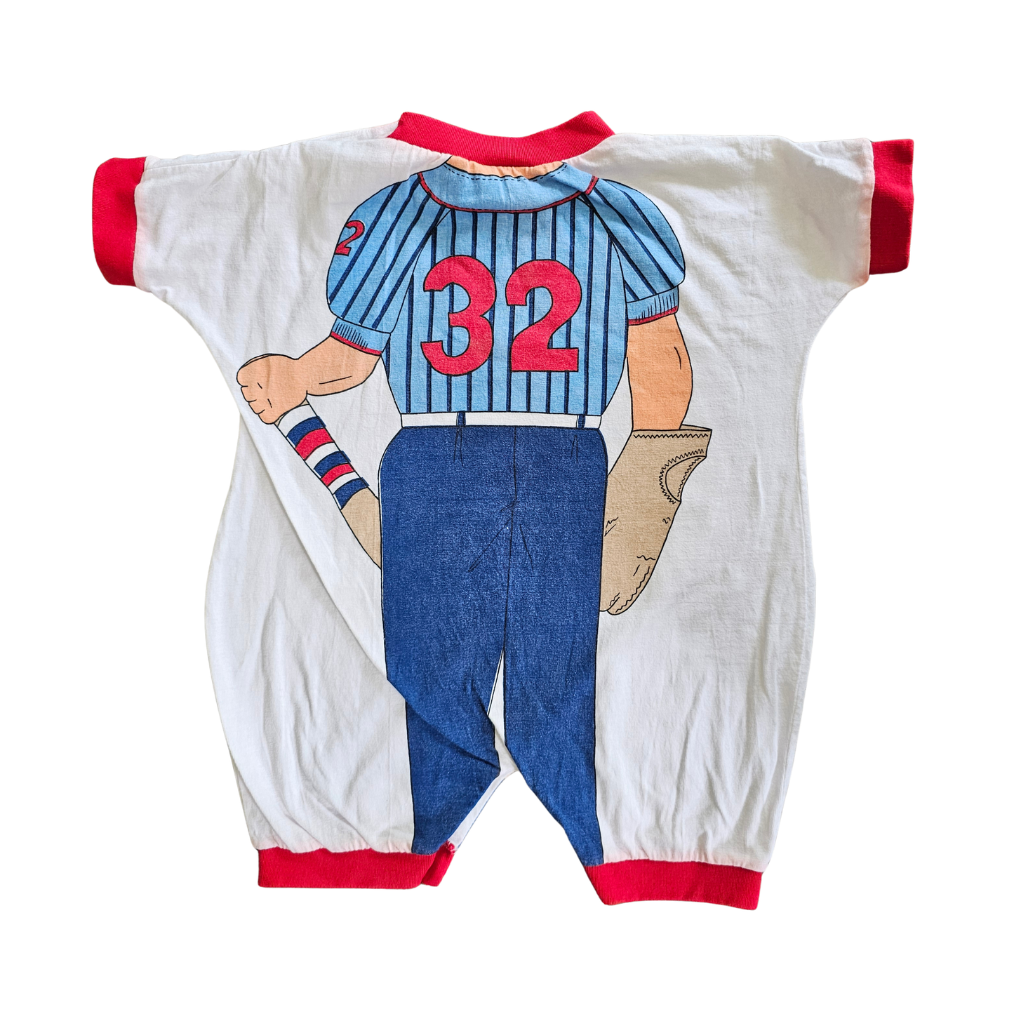 Vtg Body Character Romper Baseball Player (Sz2 / 18-24m)