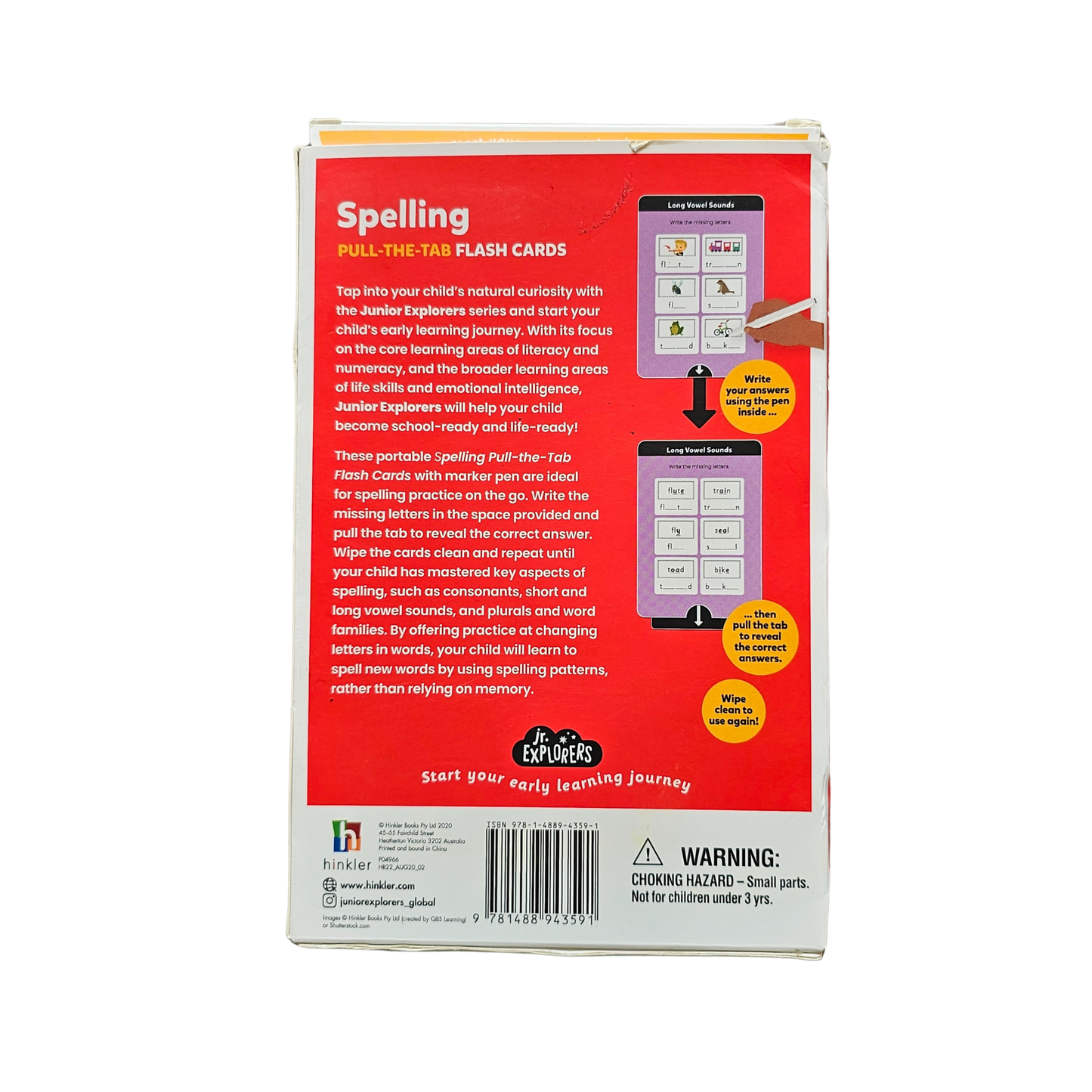 Jr. Explorers Spelling Pull-The Tab Flash Cards (2020)