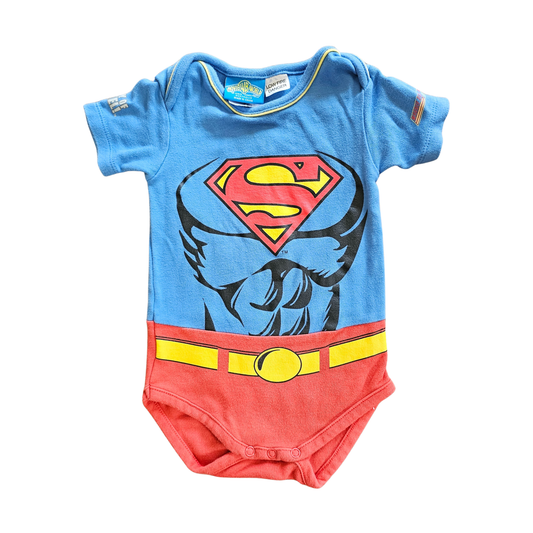 DC Comics Superman Bodysuit w/ Removable Cape (Sz00 / 3-6m)