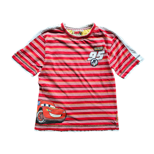 Disney Pixar Cars Red Striped Tee (Sz 8)