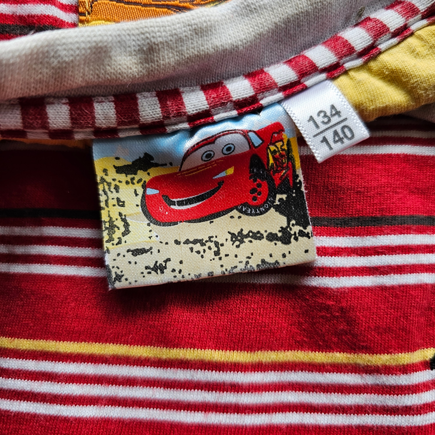 Disney Pixar Cars Red Striped Tee (Sz 8)