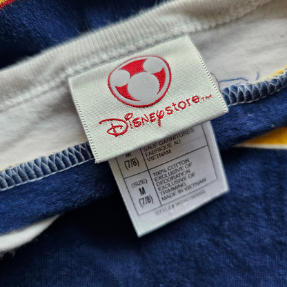 Disney Pixar Cars Blue Striped Racing Academy Tee (Sz 8)