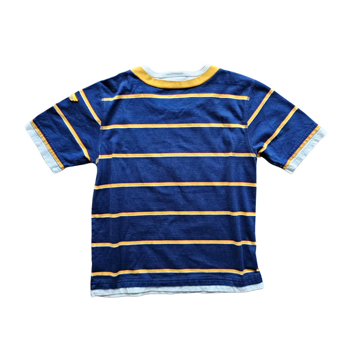 Disney Pixar Cars Blue Striped Racing Academy Tee (Sz 8)