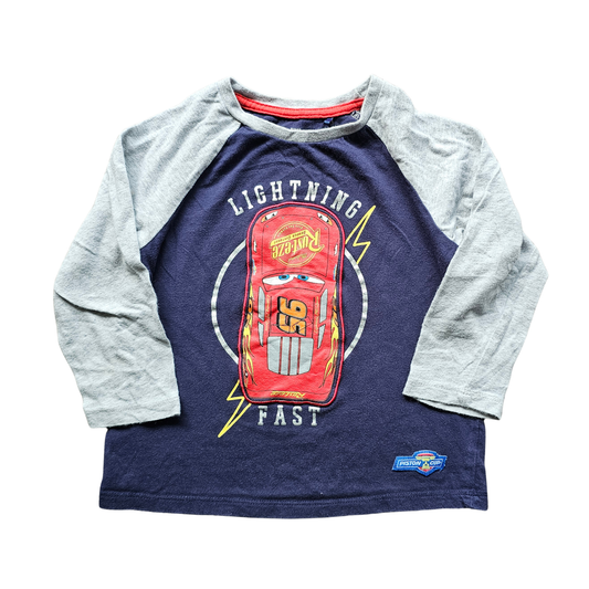 Disney Pixar Cars Lightning Fast Longsleeve (Sz 2/3)