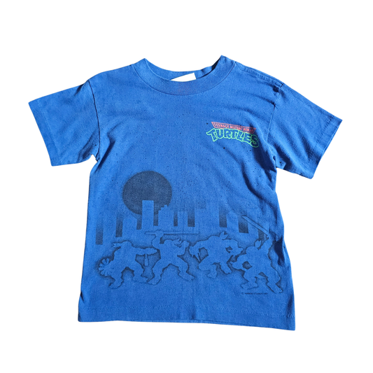 Vtg TMNT Graffiti Stencil AOP Style Shirt (Sz 6/7) (~90s)