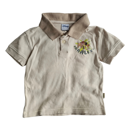 Disney's The Jungle Book 'Halt!' Beige Collared Tee (Sz 2)