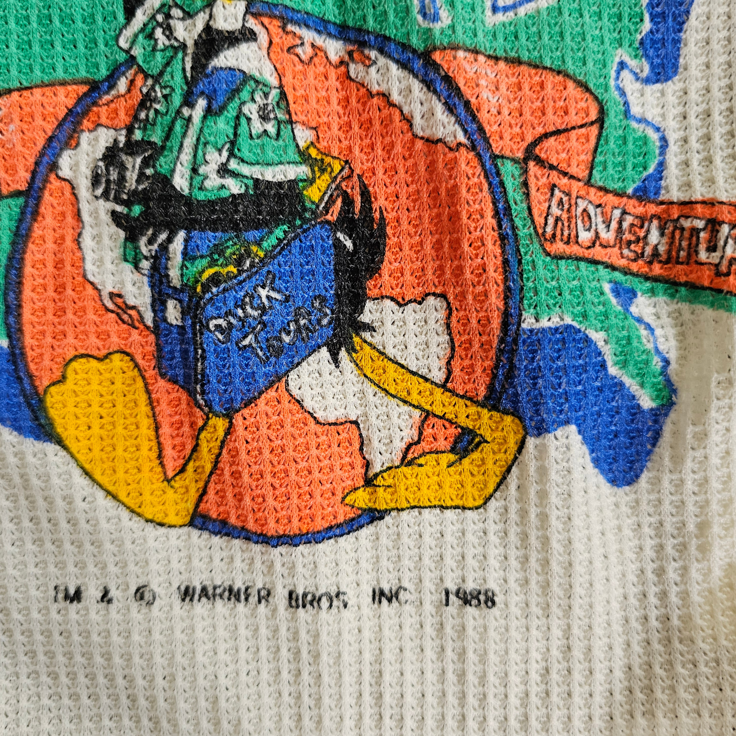 Vtg Daffy Duck Waffle Shirt (80s) (Sz00/000 / 0-6m)