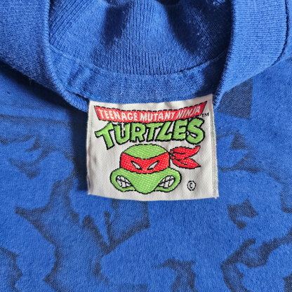 Vtg TMNT Graffiti Stencil AOP Style Shirt (Sz 6/7) (~90s)