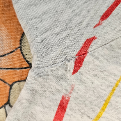 🔐 Vtg Hanna-Barbera Flintstones Fred and Barney Bedrock Bombers AOP (90s) (Sz 6/7)