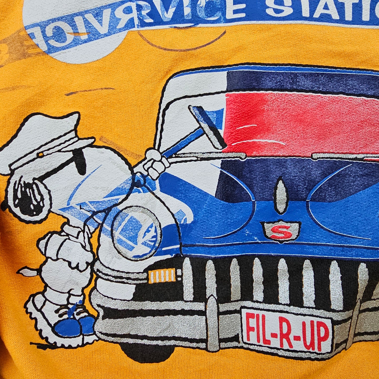 Vtg Peanuts Snoopy Fill-R-Up Crew (Sz 7)