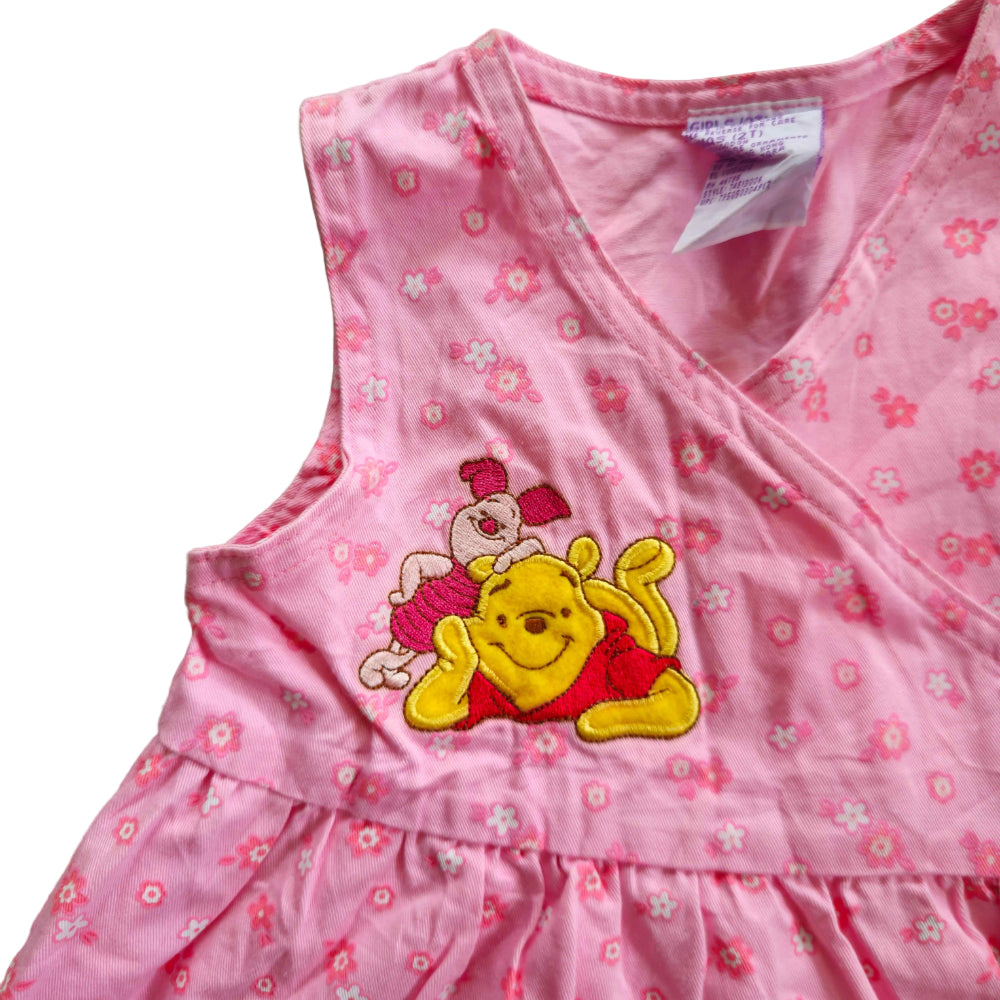 🔐 Pink Winnie the Pooh Wrap Dress (Sz 2)