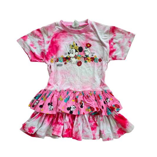 🔐 Vtg Americanwear Minnie Mouse Tie Dye Dress (Sz 6) (~90s)