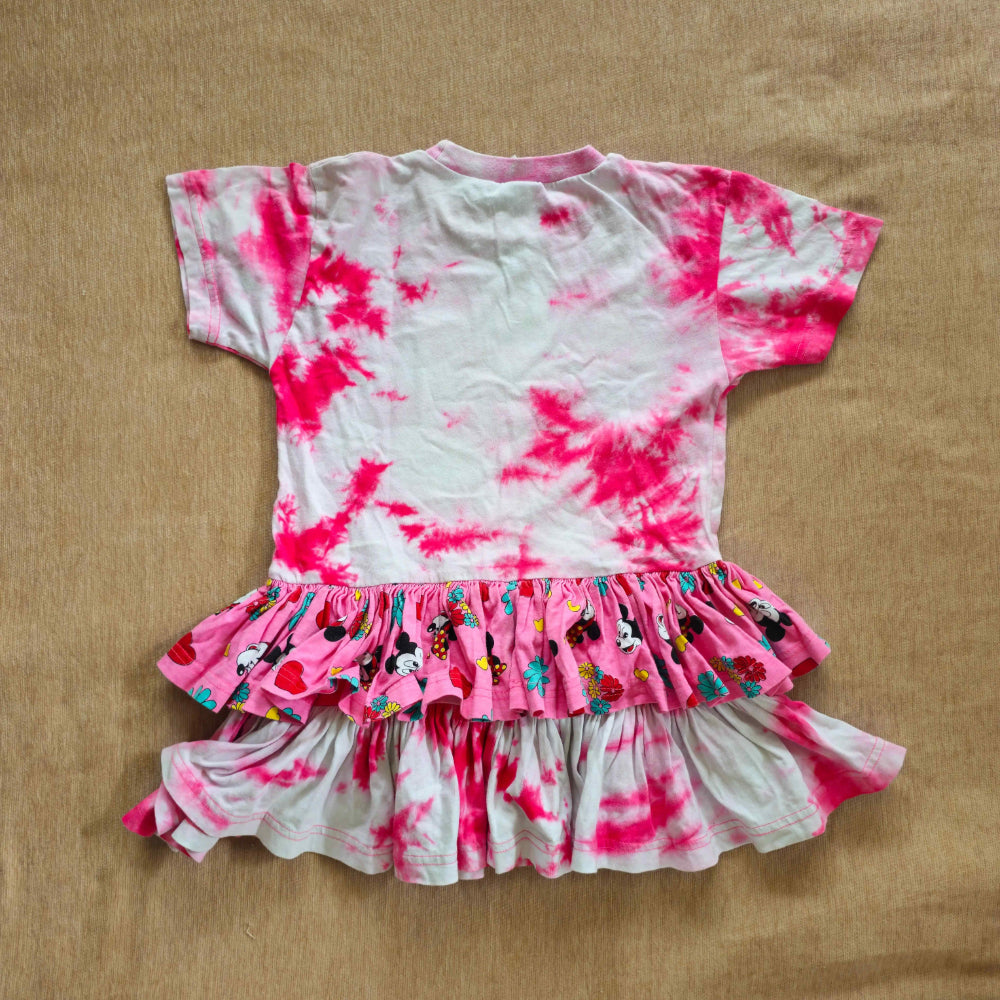 🔐 Vtg Americanwear Minnie Mouse Tie Dye Dress (Sz 6) (~90s)