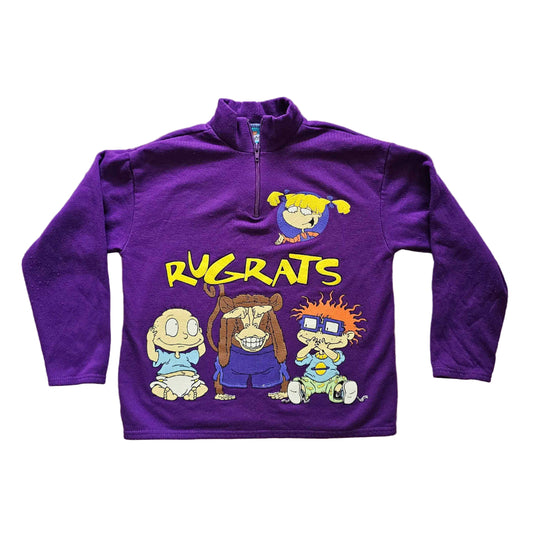 Vtg Rugrats 'See, Speak, Hear No Evil' Quarter Zip (Sz 8/10) (1998)