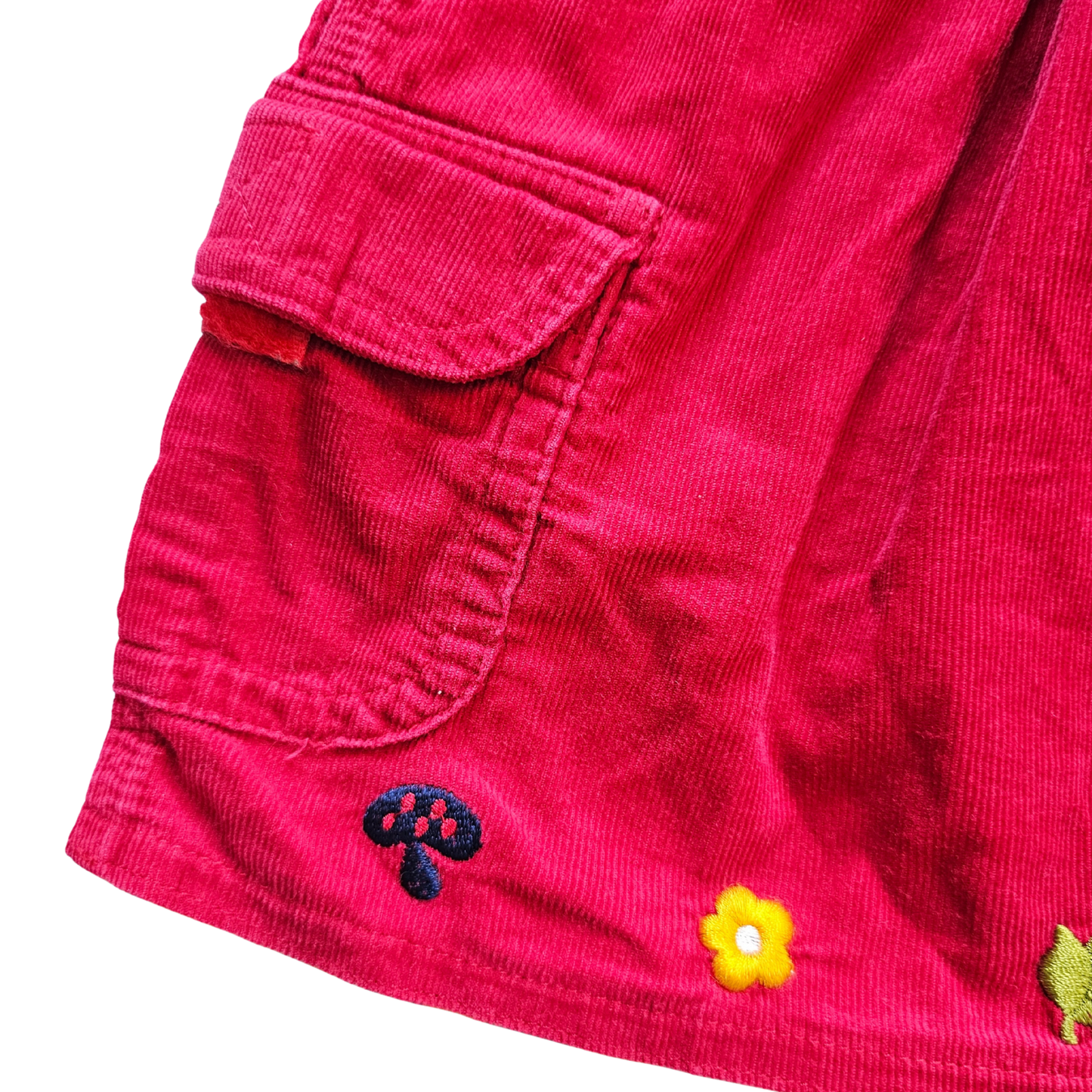 🔐 Vtg Winnie-the-Pooh 100 Acre Red Courduroy Dress (sz 18-24m)