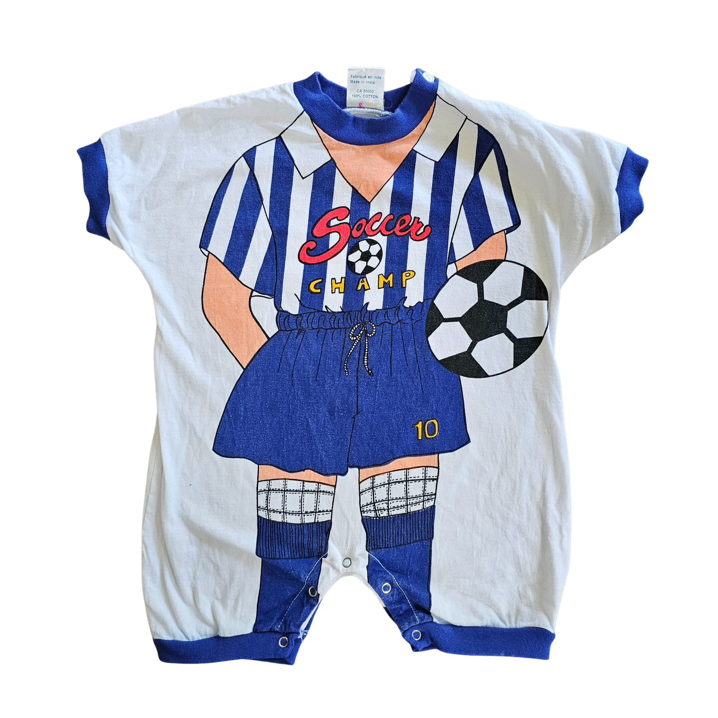Vtg Body Character Romper Soccer Champ (Sz2 / 18-24m)