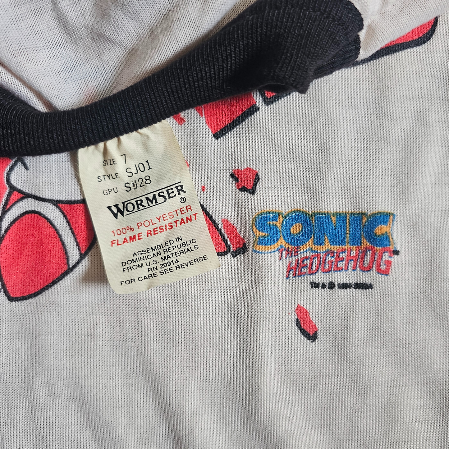 VAULT 🏦 Vtg Wormser Sonic The Hedgehog Shirt (Sz 6) (~90s)