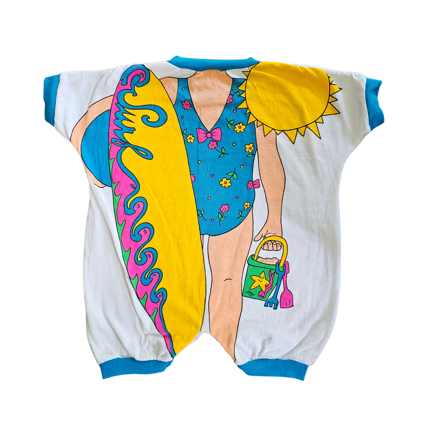Vtg Body Character Romper Surfy Beach Girl  (Sz1 / 12-18m)