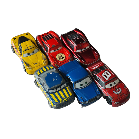 Disney Pixar Cars 6pc Random Damaged Bundle 1:55 Diecast