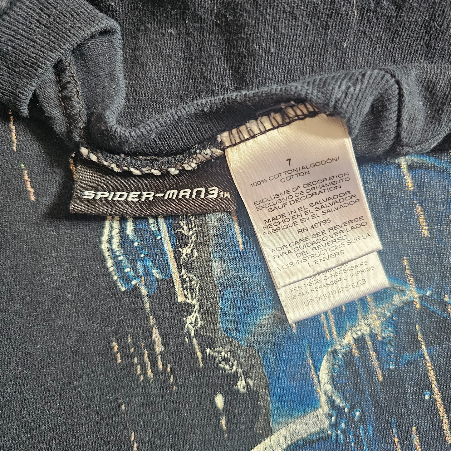Spiderman 3 Black Shirt (Sz 6/7) (2007)