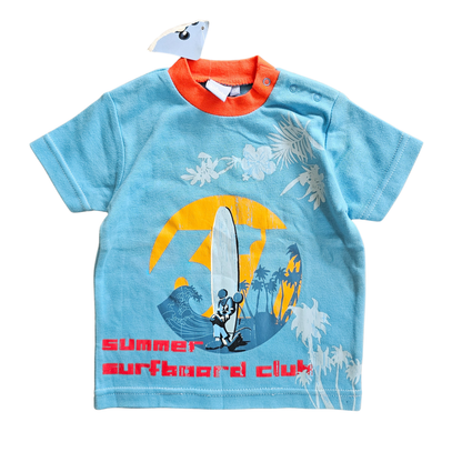 Disney Mickey Mouse Summer Surfboard Club Shirt *NEW* (Sz0 / 6-9m)