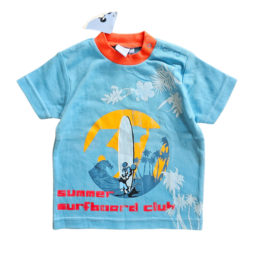 Disney Mickey Mouse Summer Surfboard Club Shirt *NEW* (Sz0 / 6-9m)