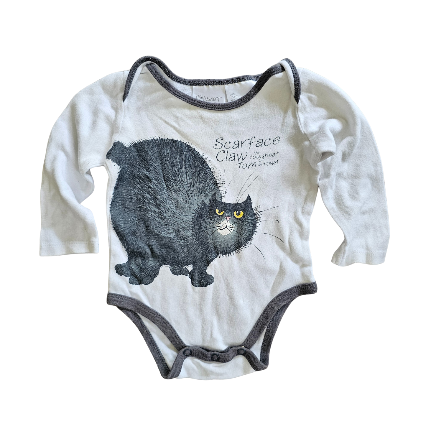 Hairy Maclary and Friends Scarface Claw Bodsuit (Sz00 / 3-6m)