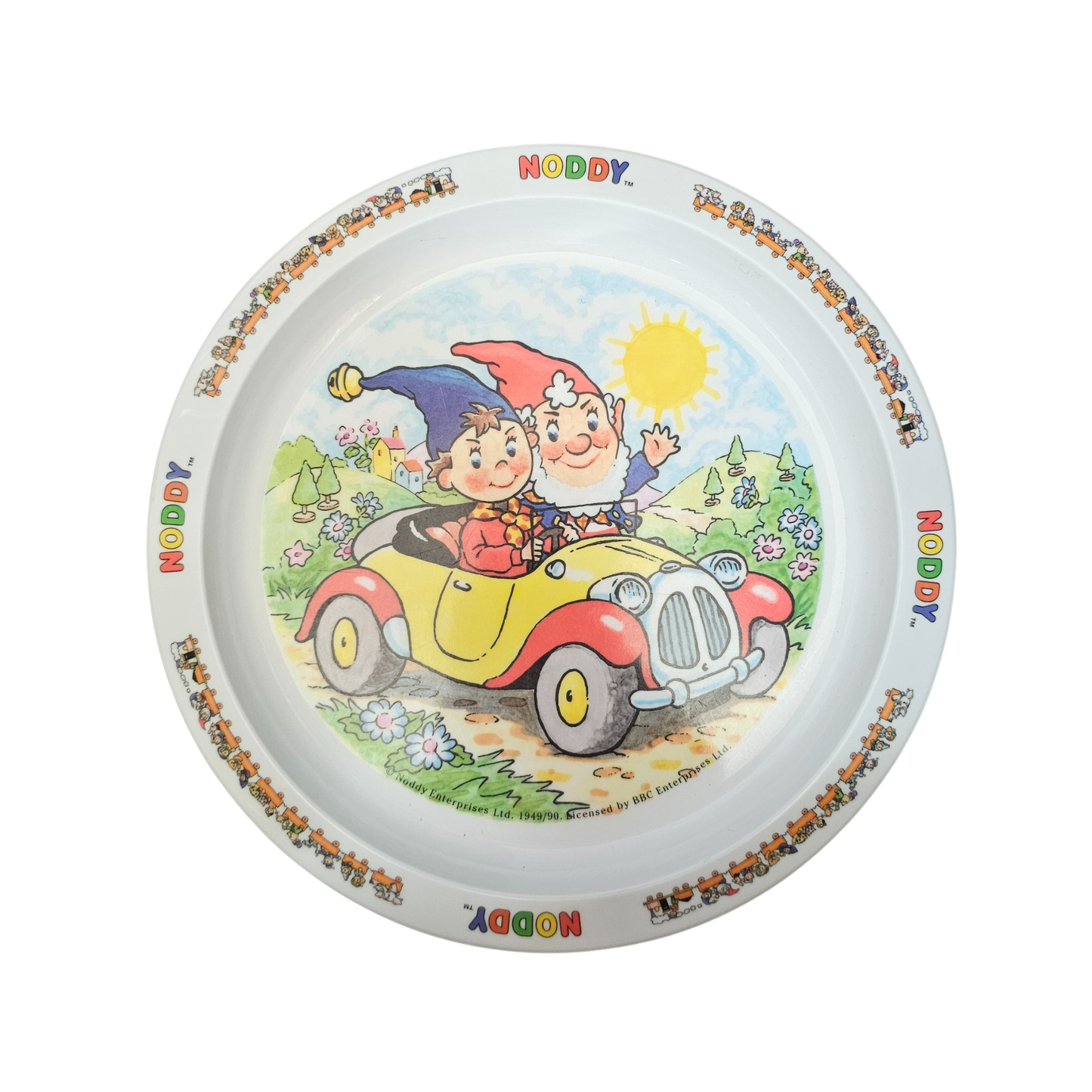 Vtg Noddy Melamine Plate + Bowl (1990)