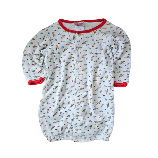 Snugabye Basic Baseball Gown (Sz00 / 3-6m)