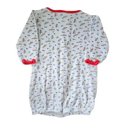 Snugabye Basic Baseball Gown (Sz00 / 3-6m)