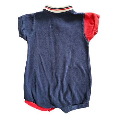 Vtg Oshkosh Baby B'gosh Little Traveler Romper (Sz00 / 6m) (~90/00s)