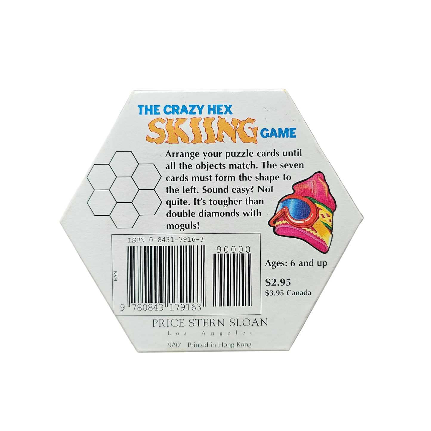 Vtg The Crazy Hex Skiing Game Puzzle (1998)