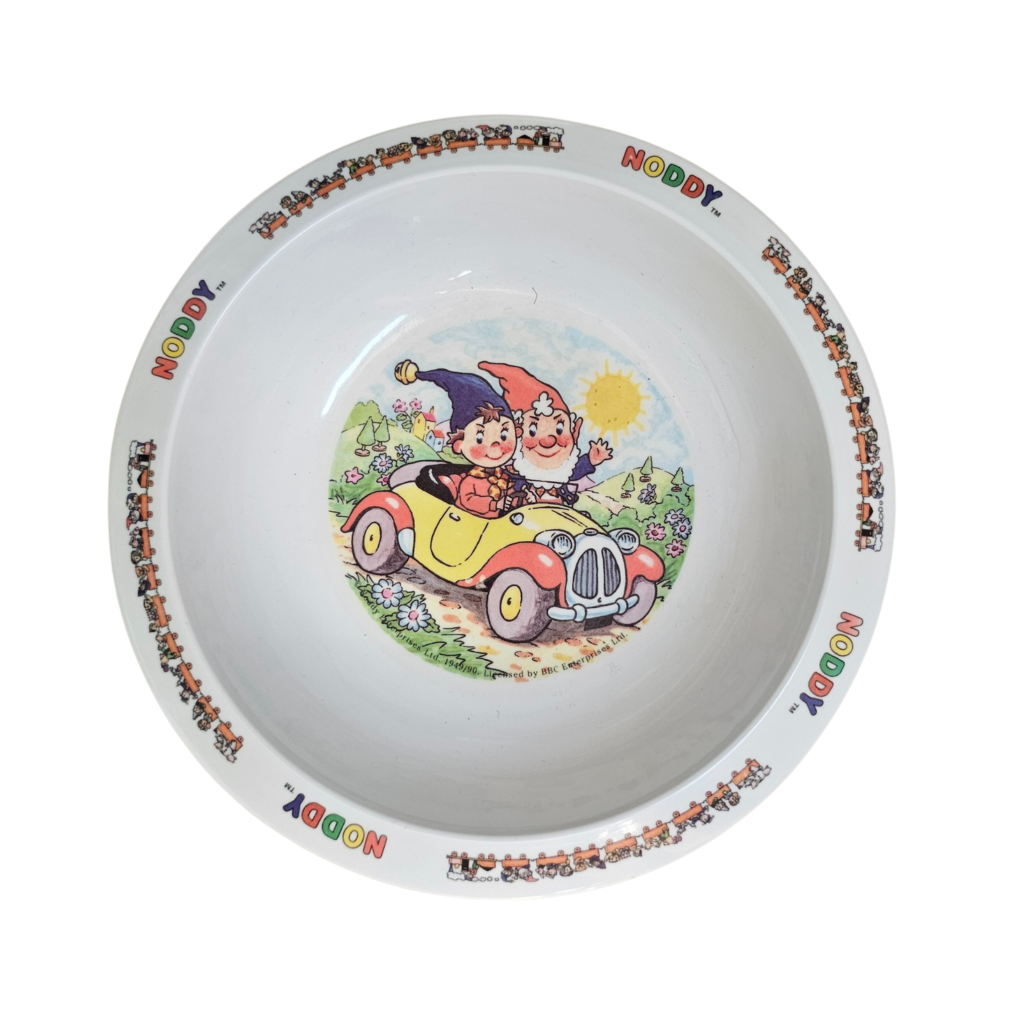 Vtg Noddy Melamine Plate + Bowl (1990)