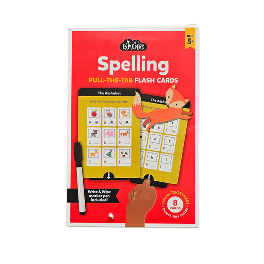 Jr. Explorers Spelling Pull-The Tab Flash Cards (2020)