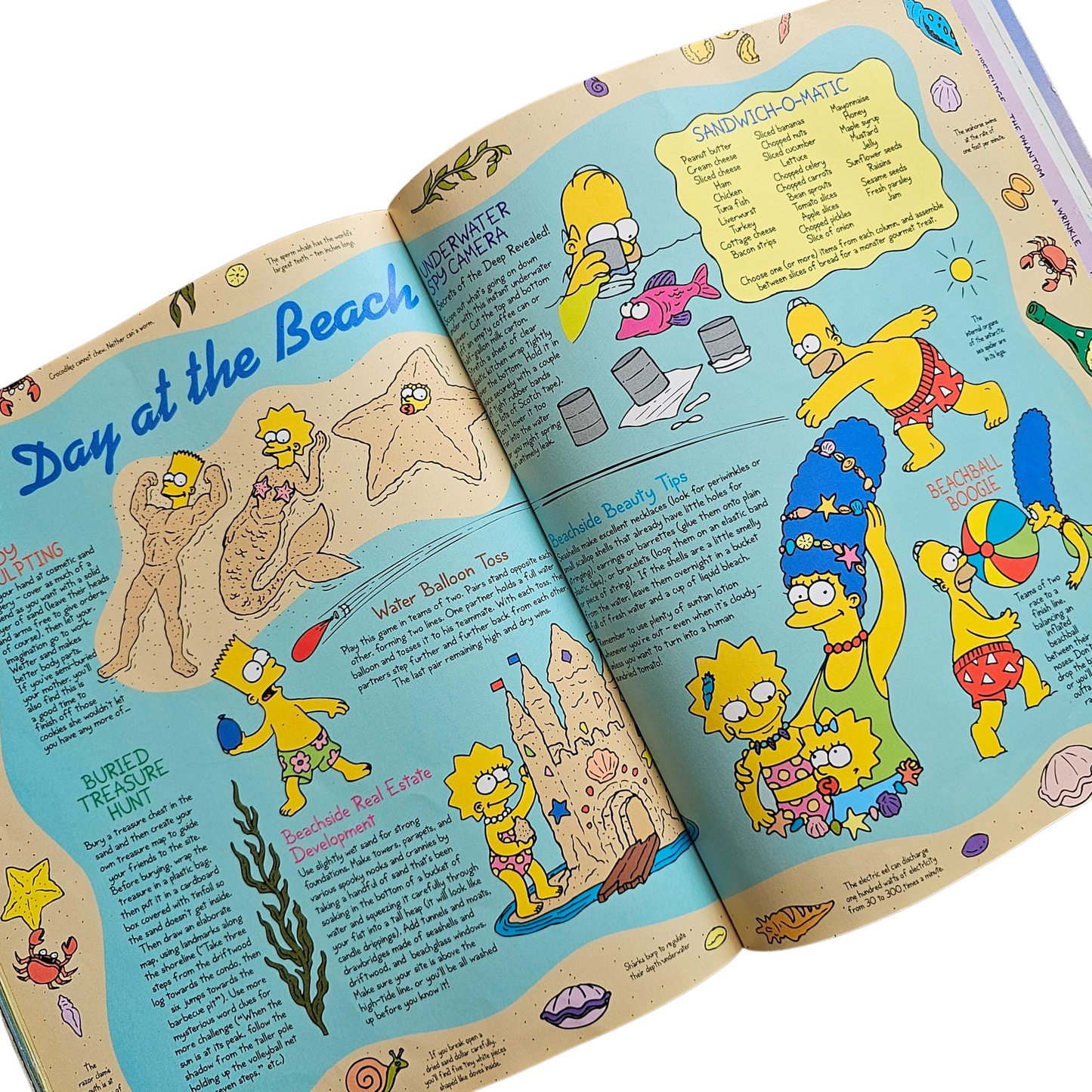 Vtg The Simpsons Fun In The Sun Book (1992)