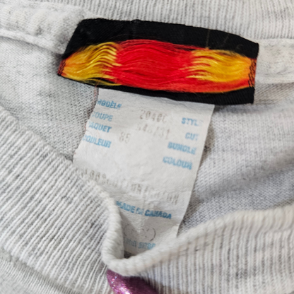 🔐 Vtg Hanna-Barbera Flintstones Fred and Barney Bedrock Bombers AOP (90s) (Sz 6/7)