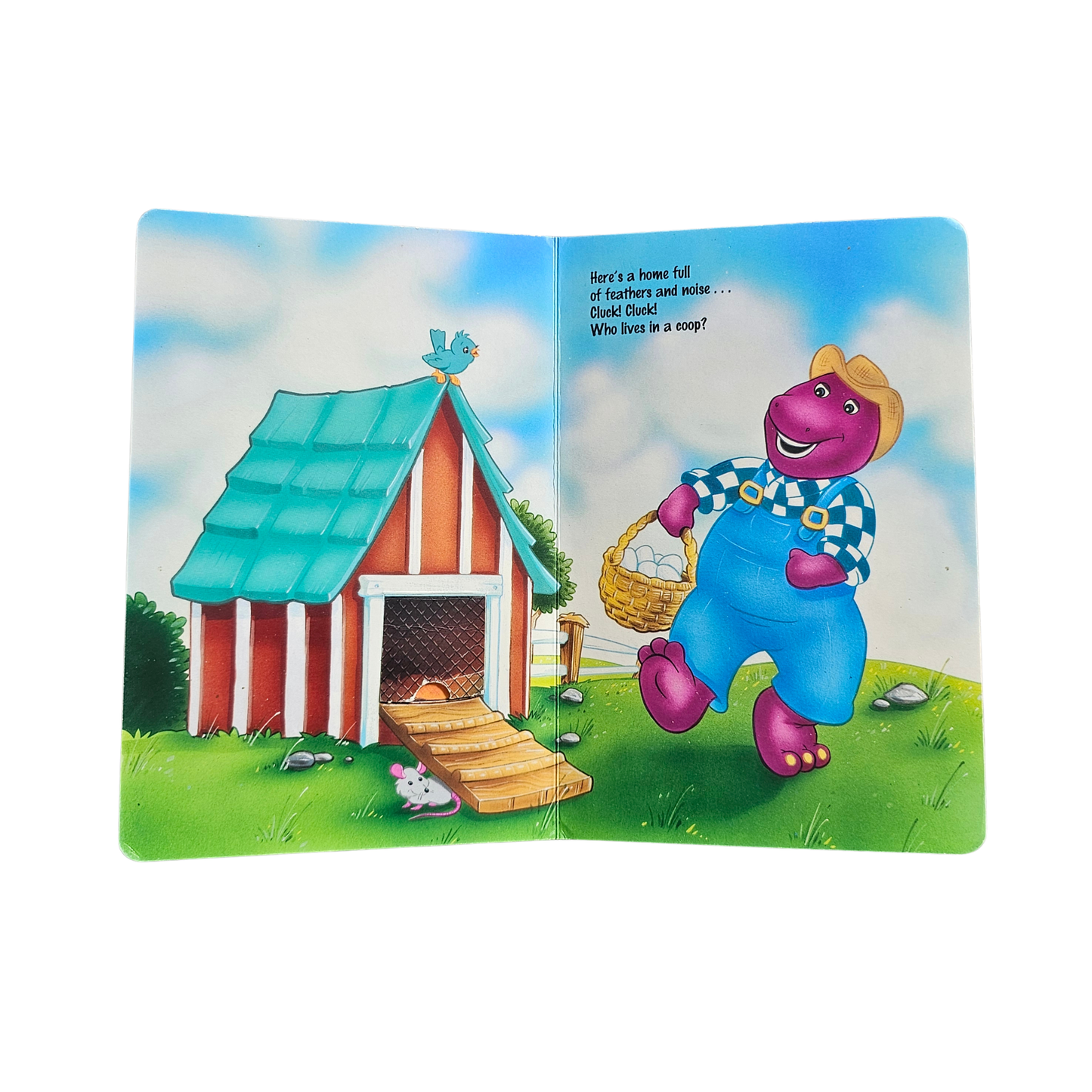 Vtg Barney's Animal Homes Lift and Peek (1998)