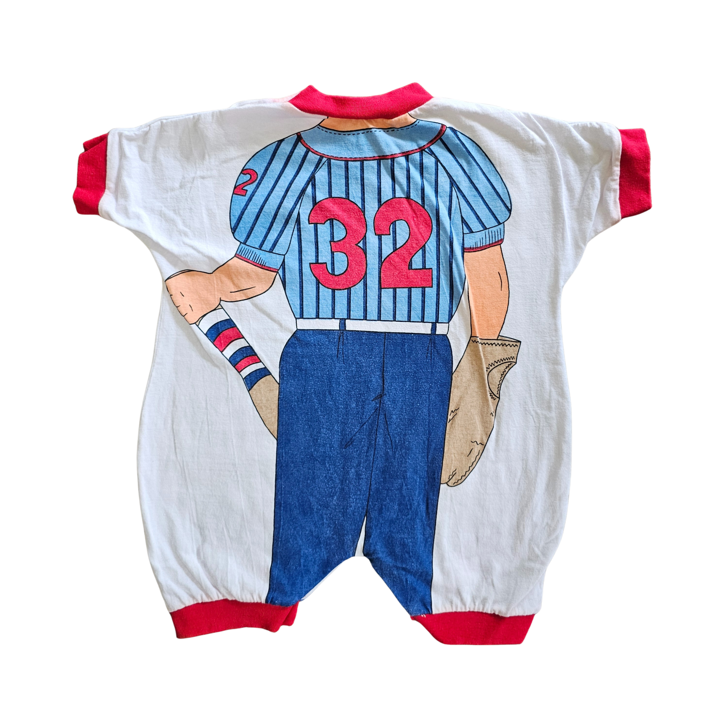 Vtg Body Character Romper Baseball Player (Sz1 / 12-18m)