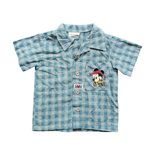 Vtg Disney Babies Mickey Button Up Shirt (90s-00s) (12-18m / Sz 1.5)