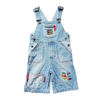 Vtg Winnie-the-Pooh Skipper Pooh Shortalls (sz 2)